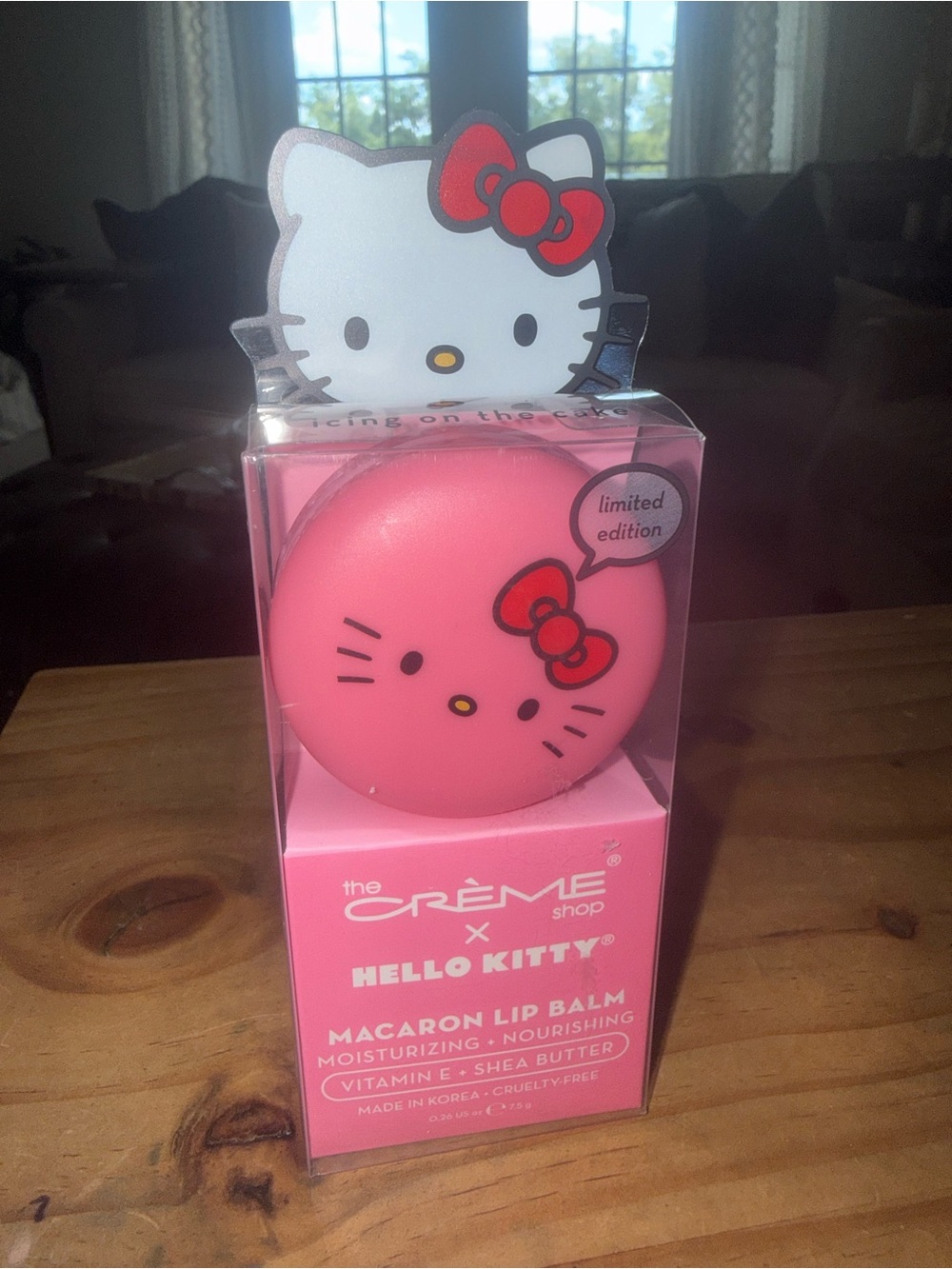 the CRÈME Shop x Hello Kitty Pink Macaron Lip Balm - Moisturizing